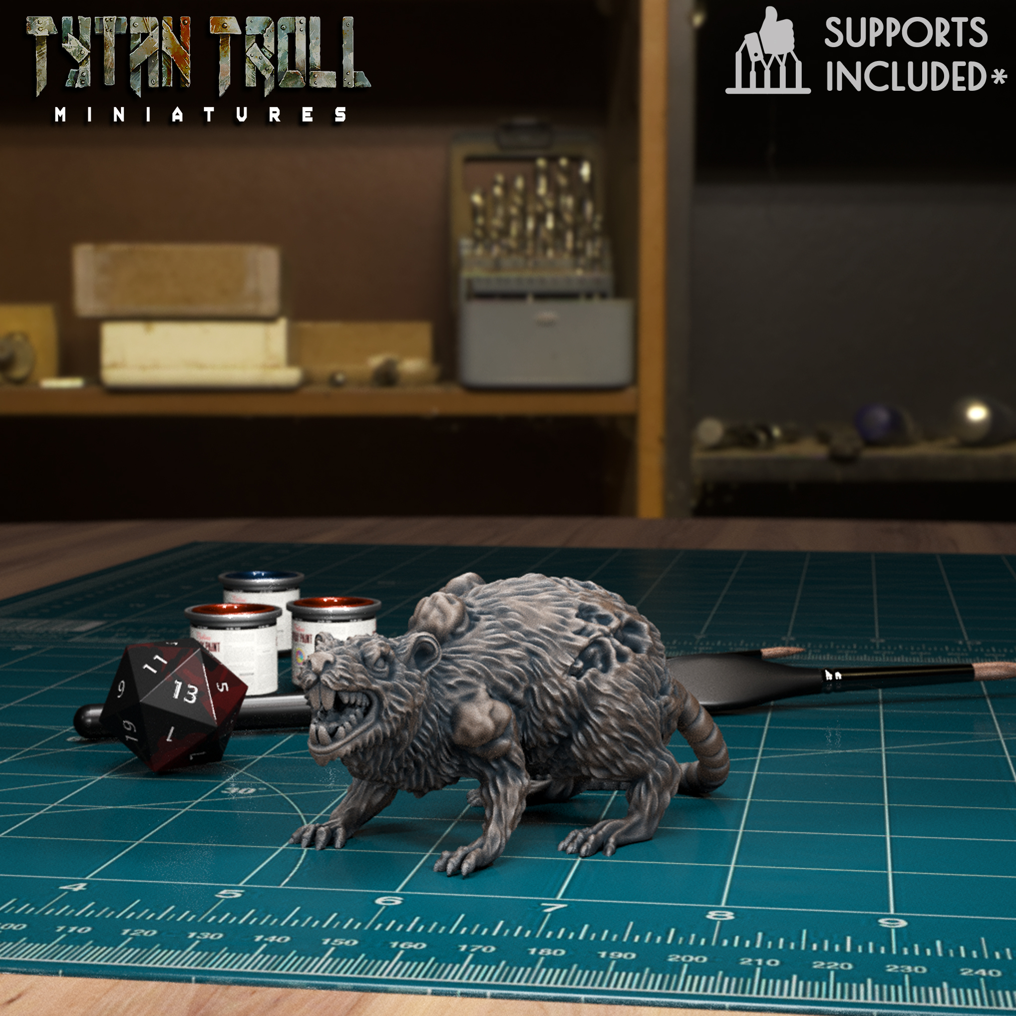 Plagued Giant Rat 06 [Pre-Supported]